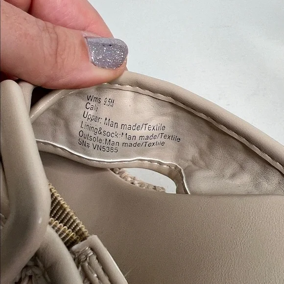 Seychelles Calli buckle crisscross woven cream platform sandals size 9.5 - Picture 10 of 13